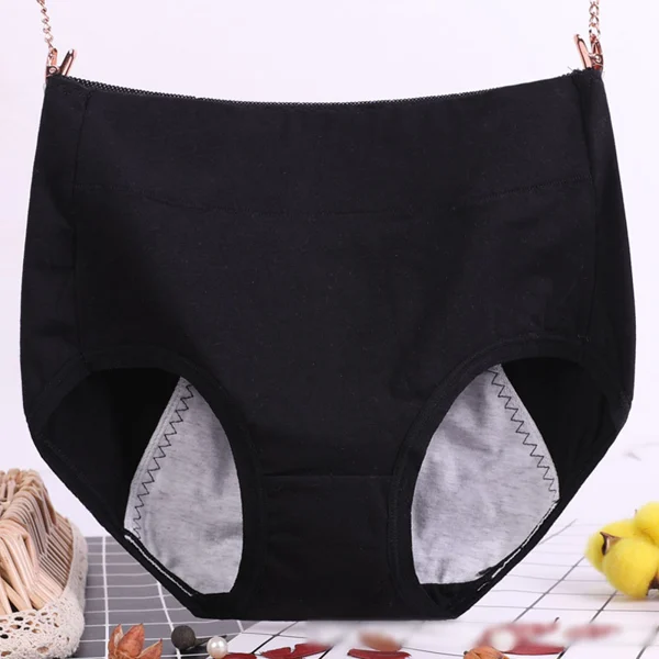 High Waist Plus Size Cotton Antibacterial  Leak Proof Physiological Underwear