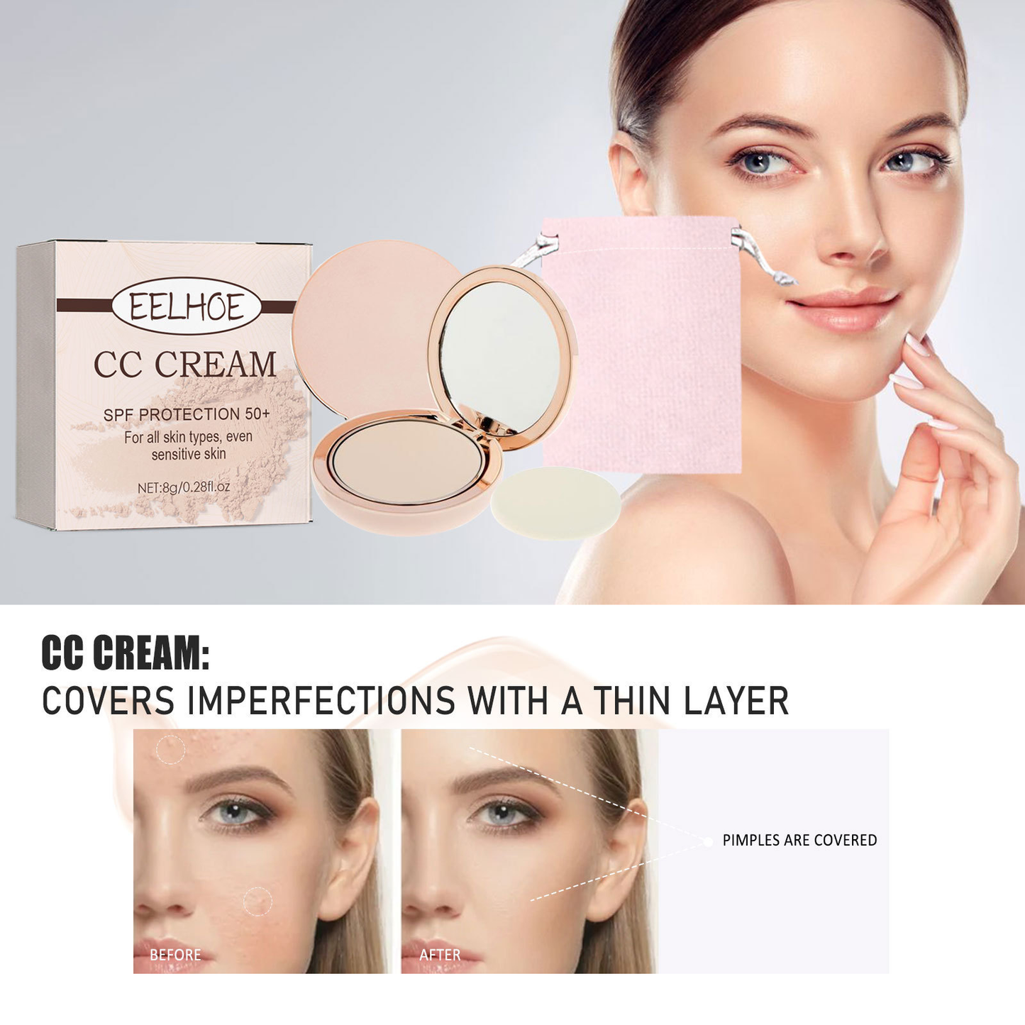 Always Divinia Ilumina CC Creamy Compact SPF 50+ and Pouch