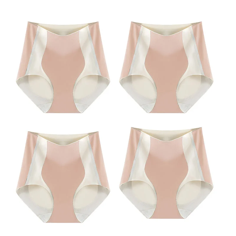 [Hot sale on TikTok]Color block Traceless Hip lifting Shaping Panties