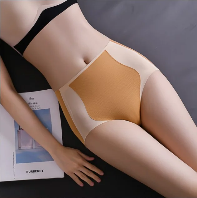 [Hot sale on TikTok]Color block Traceless Hip lifting Shaping Panties