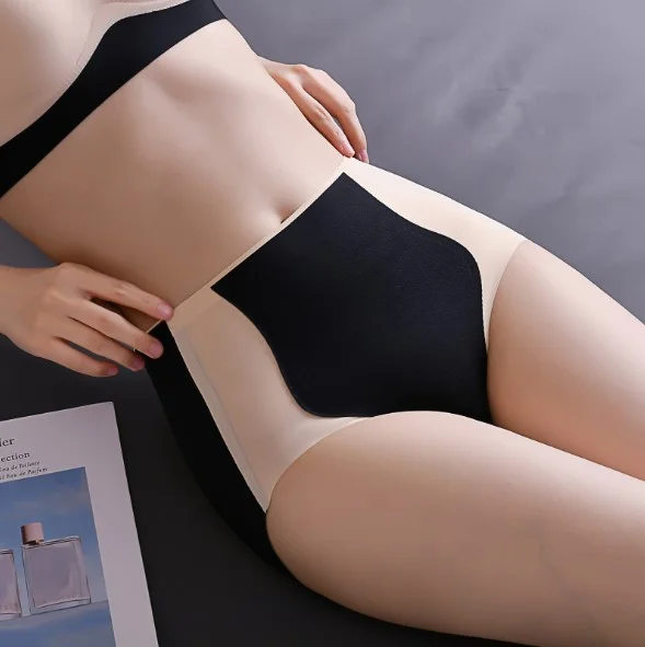 [Hot sale on TikTok]Color block Traceless Hip lifting Shaping Panties