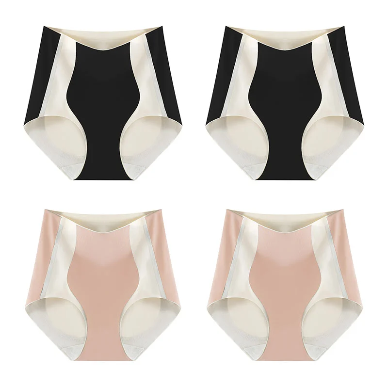 [Hot sale on TikTok]Color block Traceless Hip lifting Shaping Panties