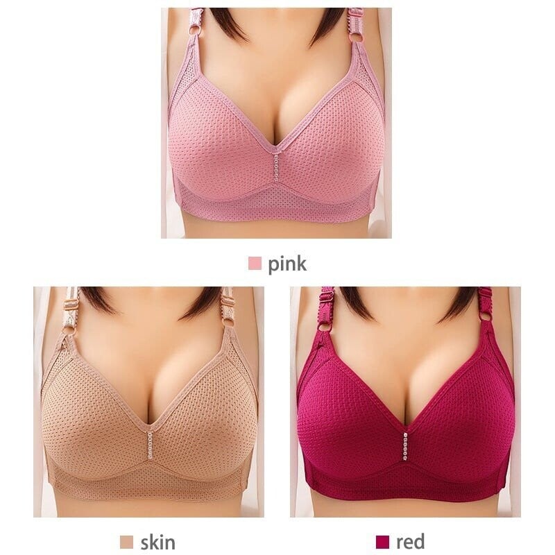 (🎁2024 New Year Hot Sale🎁)🔥Plus Size Bra Women Underwear Wire Free Comfort  Soft Breathable🔥