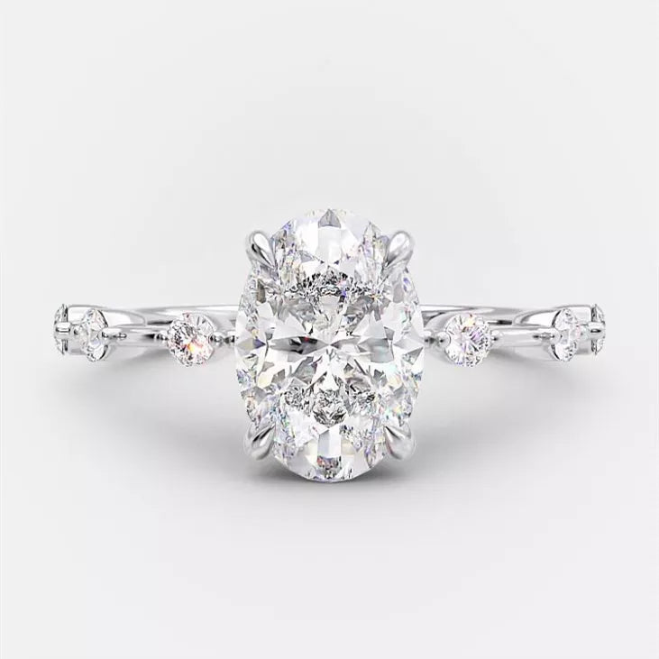 OVAL DIAMOND ENGAGEMENT RING