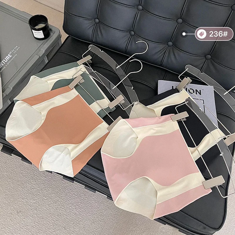 [Hot sale on TikTok]Color block Traceless Hip lifting Shaping Panties