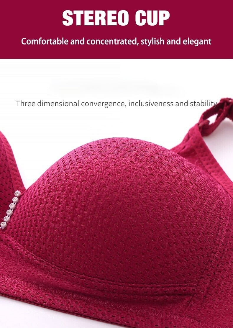 (🎁2024 New Year Hot Sale🎁)🔥Plus Size Bra Women Underwear Wire Free Comfort  Soft Breathable🔥