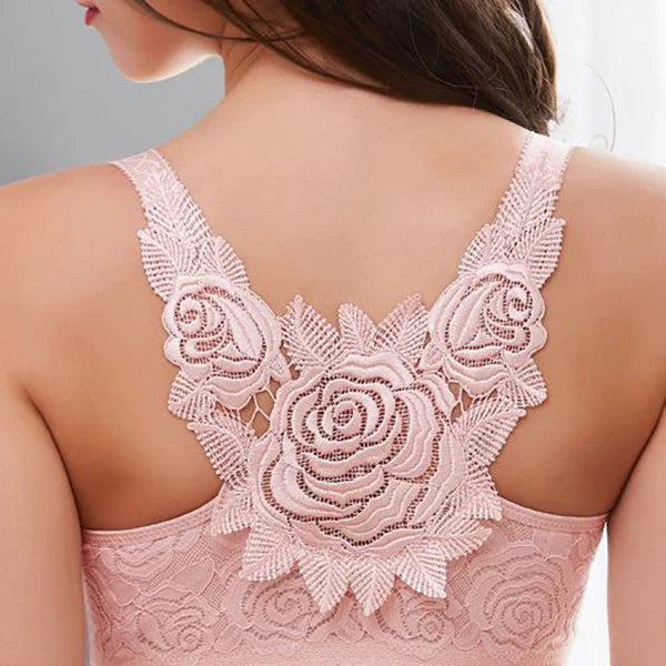 FITME ROSE EMBROIDERY FRONT CLOSURE WIREFREE BRA