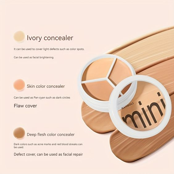 3-In-1 Contouring And Brighten Concealer Palette