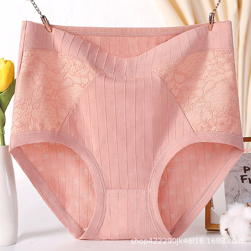 Large Size High Waist Cotton Antibacterial Anti Side Leak Underwear