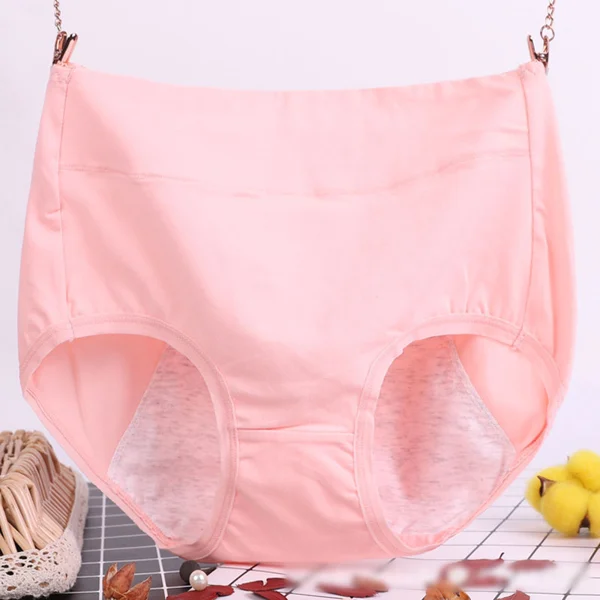 High Waist Plus Size Cotton Antibacterial  Leak Proof Physiological Underwear