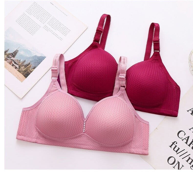 (🎁2024 New Year Hot Sale🎁)🔥Plus Size Bra Women Underwear Wire Free Comfort  Soft Breathable🔥