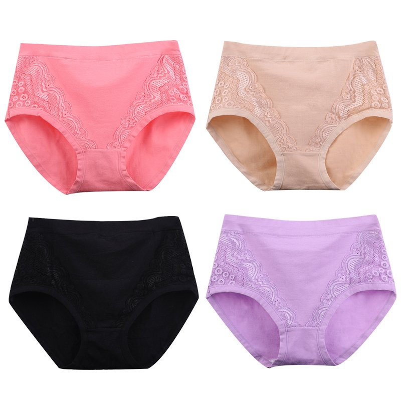 2024 Plus Size High Waist Leak Proof Cotton Panties