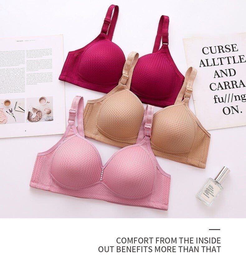 (🎁2024 New Year Hot Sale🎁)🔥Plus Size Bra Women Underwear Wire Free Comfort  Soft Breathable🔥